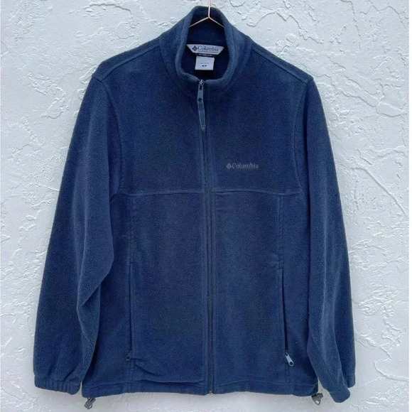Columbia Mens Sportwear Sttens Mountain Full Zip Fleece Jacket Blue Sz Small - Picture 1 of 12